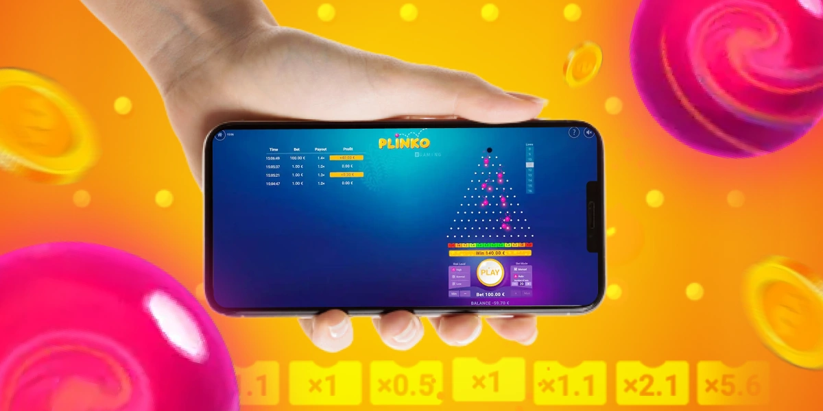 Plinko-Spiel auf dem Handy