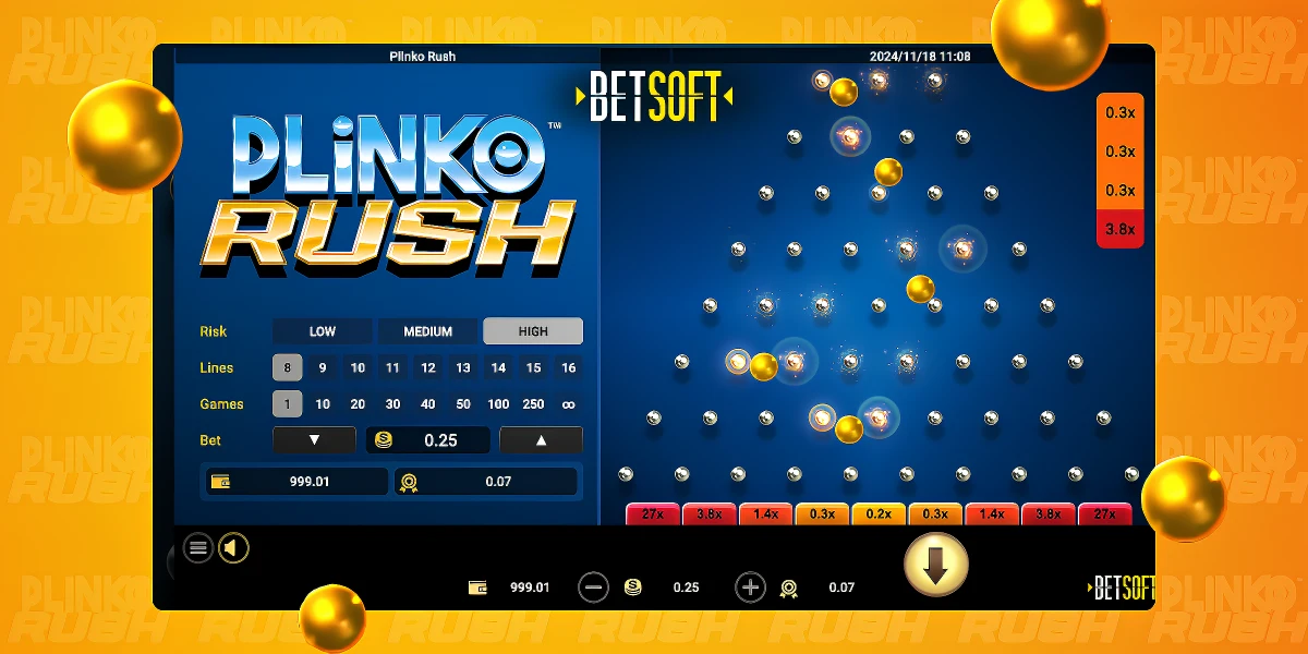 Plinko Rush spielen Demo-Spiel